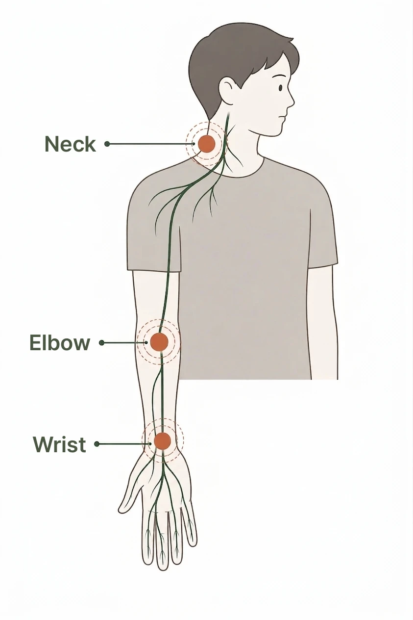 Where Nerves Can Be Compressed illustration