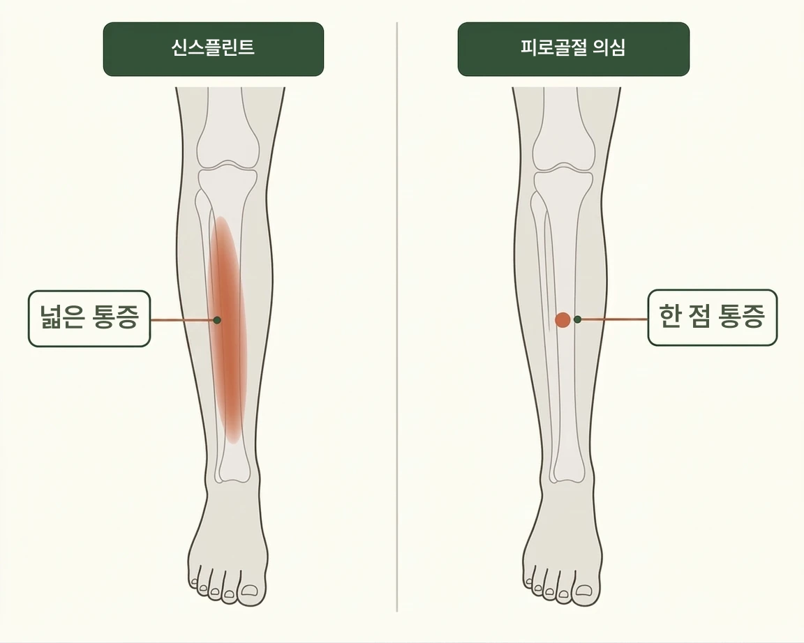 러닝하다가 정강이가 아파요 설명 이미지