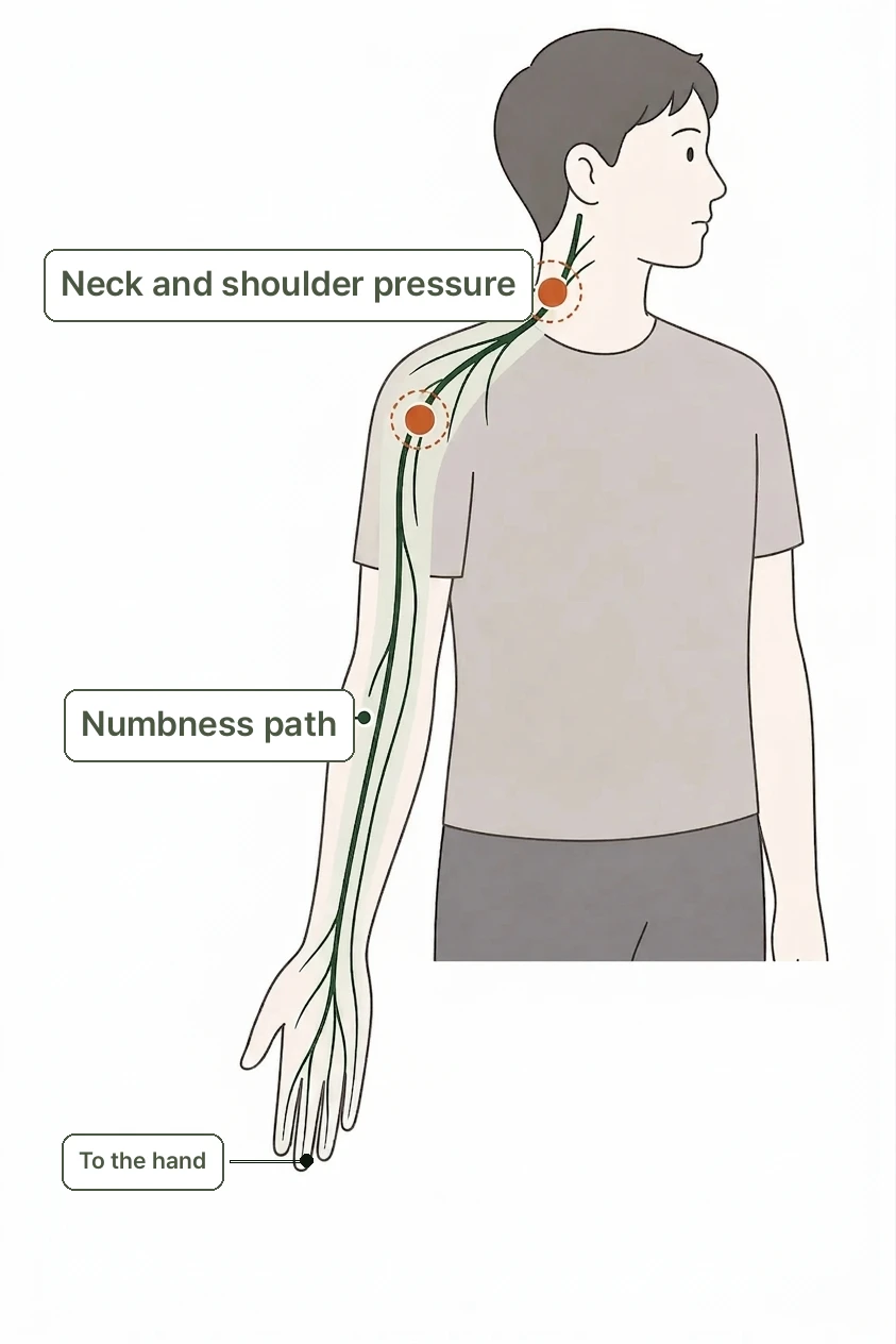 Locations Where Nerves Can Be Compressed illustration