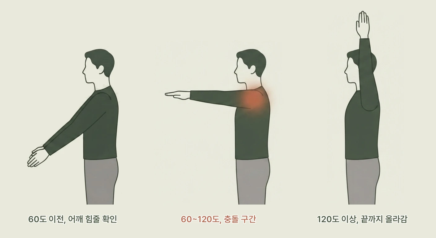 팔이 안 올라가요 설명 이미지