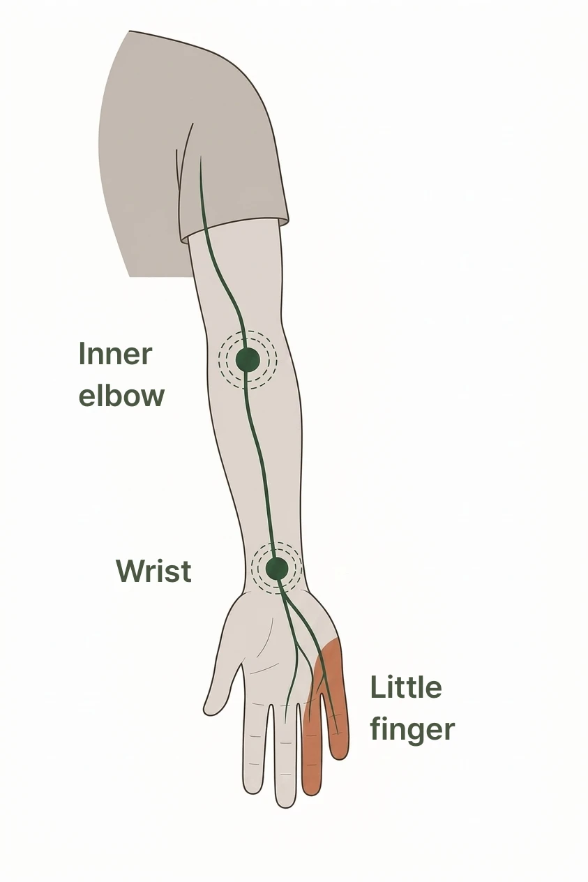 Two Common Sites of Ulnar Nerve Compression illustration