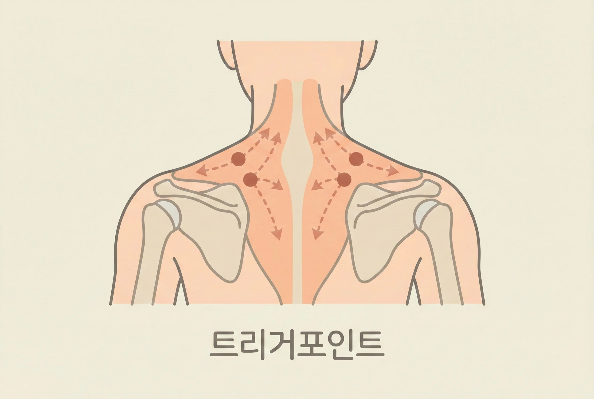 근막통증증후군 트리거포인트 일러스트