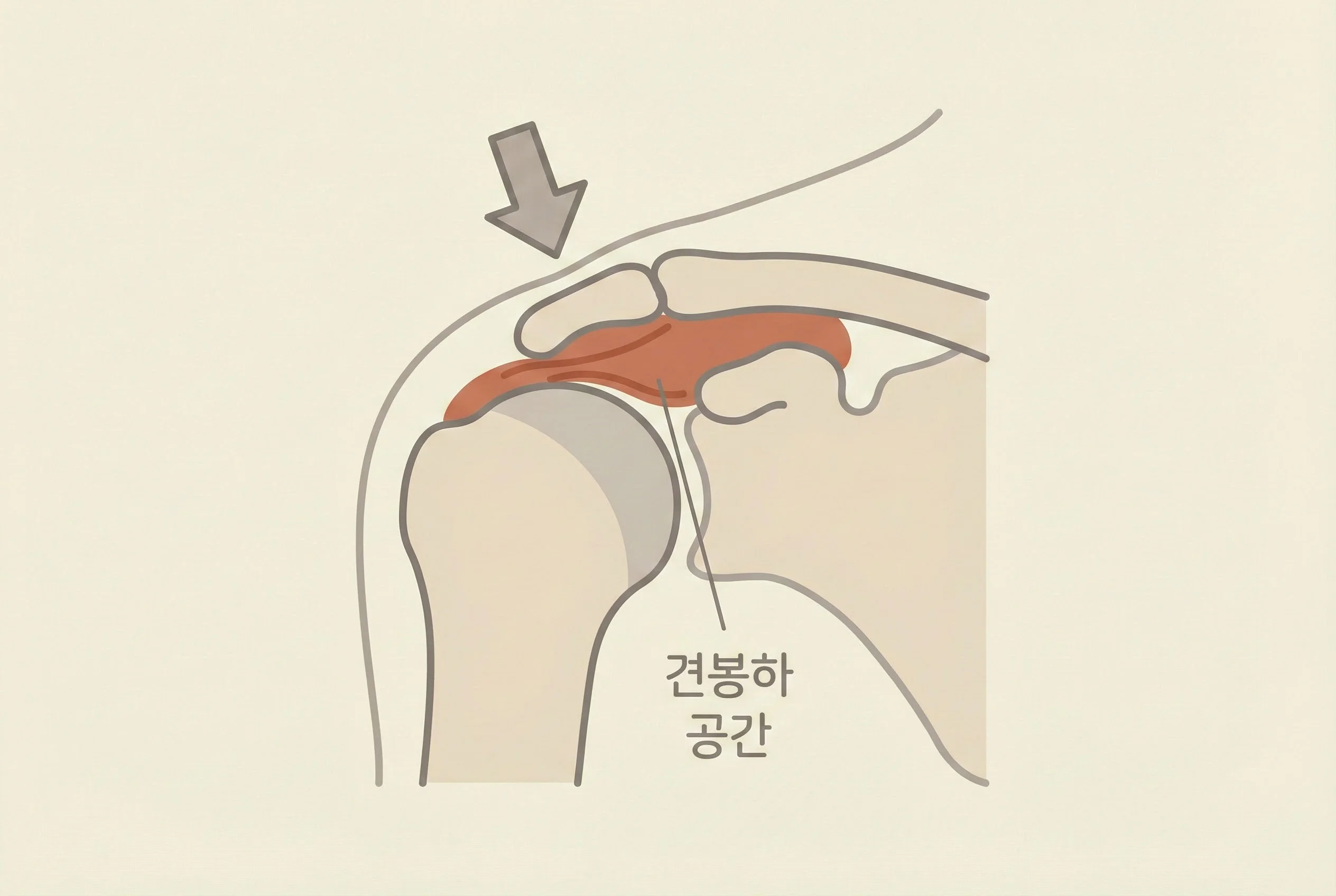 충돌 증후군 견봉하 공간 일러스트